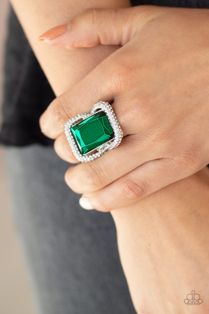Deluxe Decadence - Paparazzi Green Ring - BlingbyAshleyNicole