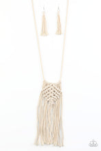 Load image into Gallery viewer, Macrame Mantra - Paparazzi White Necklace - BlingbyAshleyNicole