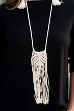 Load image into Gallery viewer, Macrame Mantra - Paparazzi White Necklace - BlingbyAshleyNicole