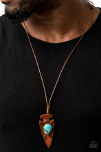 Load image into Gallery viewer, Hold Your ARROWHEAD Up High - Paparazzi Blue Urban Necklace - BlingbyAshleyNicole