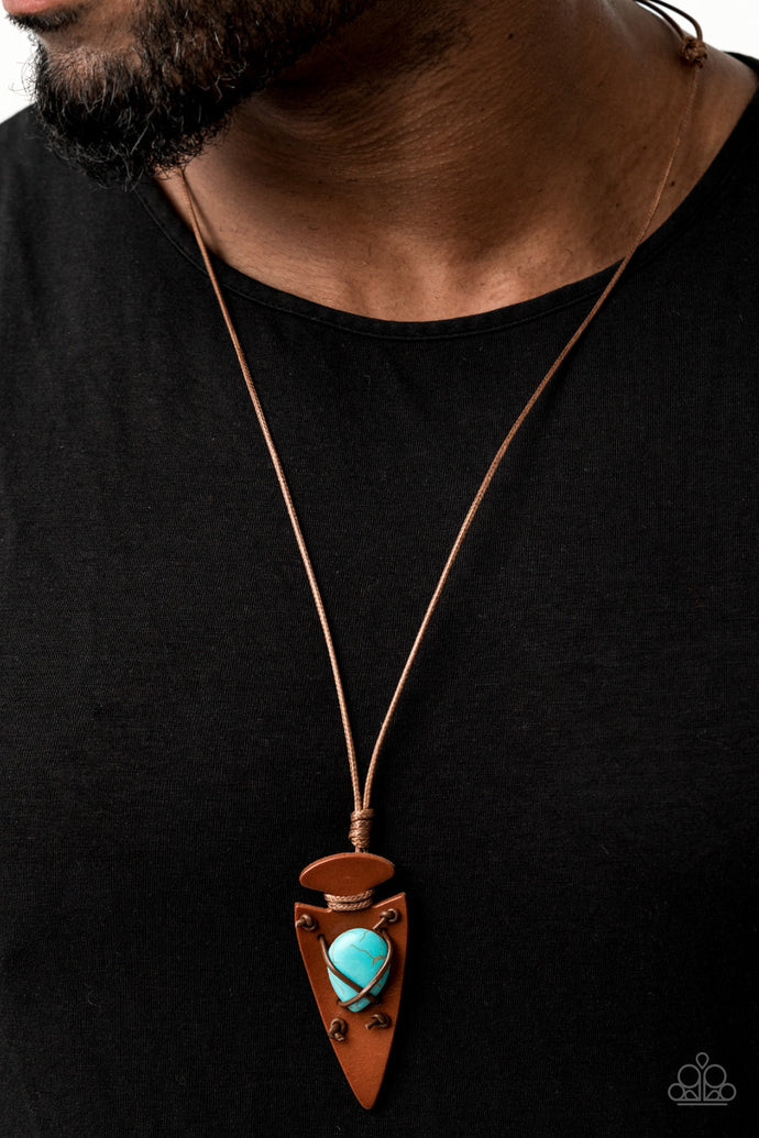 Hold Your ARROWHEAD Up High - Paparazzi Blue Urban Necklace - BlingbyAshleyNicole