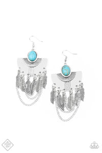 Sure Thing, Chief - Paparazzi Blue Earring - BlingbyAshleyNicole