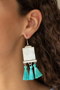 Tassel Retreat | Blue Paparazzi Earrings - BlingbyAshleyNicole