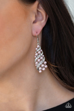 Ballroom Waltz - Paparazzi Pink Earrings - BlingbyAshleyNicole