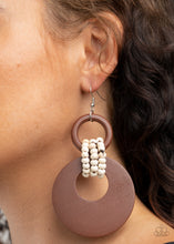 Load image into Gallery viewer, Paparazzi Brown Earrings | Beach Day Drama - BlingbyAshleyNicole