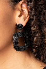 Load image into Gallery viewer, Beaded Bella | Paparazzi Black Earrings - BlingbyAshleyNicole