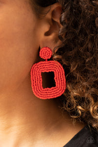 Beaded Bella | Paparazzi Red Earrings - BlingbyAshleyNicole