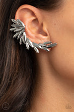 Load image into Gallery viewer, Because ICE Said So | Paparazzi Silver Ear Climbers - BlingbyAshleyNicole