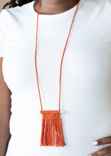 Load image into Gallery viewer, Between You and MACRAME | Paparazzi Orange Necklace - BlingbyAshleyNicole