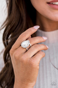 BLINGing Down The House -Paparazzi White Ring - BlingbyAshleyNicole