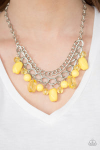 Brazilian Bay - Paparazzi Yellow Necklace - BlingbyAshleyNicole