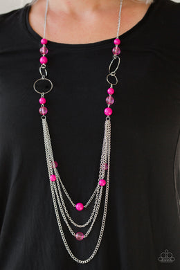 Bubbly Bright - Paparazzi Pink Necklace - BlingbyAshleyNicole