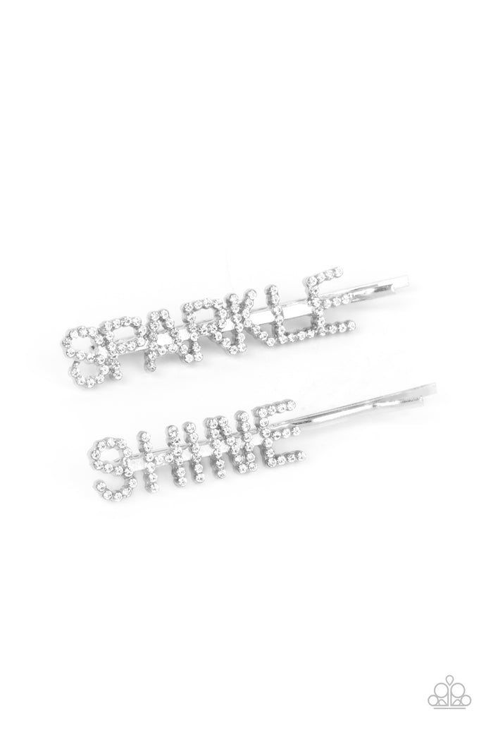 Center of the SPARKLE-verse | Paparazzi White Bobby Pins - BlingbyAshleyNicole