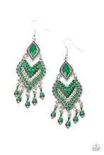 Load image into Gallery viewer, Dearly Debonair | Paparazzi Green Earrings - BlingbyAshleyNicole