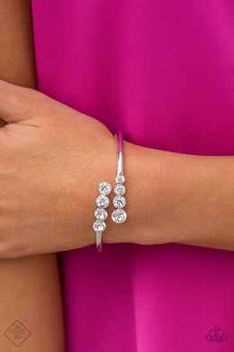 Defying Dazzle | Paparazzi White Bracelet - BlingbyAshleyNicole