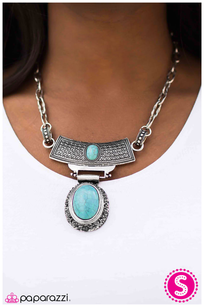 Dressed To EMPRESS - Paparazzi Blue Necklace - BlingbyAshleyNicole