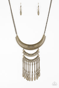 Eastern Empress | Paparazzi Brass Necklace - BlingbyAshleyNicole