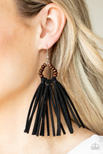 Load image into Gallery viewer, Easy To PerSUEDE - Paparazzi Black Earrings - BlingbyAshleyNicole