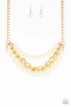 Load image into Gallery viewer, Empire State Empress - Paparazzi Gold Pearl Necklace - BlingbyAshleyNicole