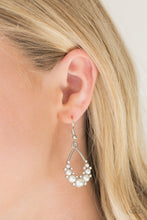 Load image into Gallery viewer, Fancy First | Paparazzi White Earring - BlingbyAshleyNicole