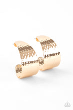 Load image into Gallery viewer, Flatten The Curve | Paparazzi Gold Earrings - BlingbyAshleyNicole