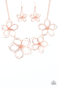 Flower Garden Fashionista | Paparazzi Copper Necklace - BlingbyAshleyNicole