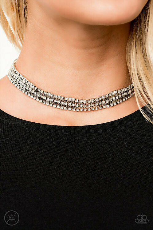 Full REIGN | Paparazzi White Necklace - BlingbyAshleyNicole