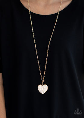 Have To Learn The HEART Way - Paparazzi Gold Heart Necklace - BlingbyAshleyNicole