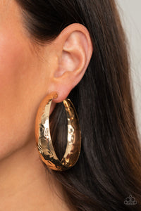 Hey, HAUTE-Shot | Paparazzi Gold Hoop Earring - BlingbyAshleyNicole