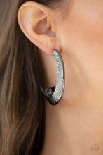 Load image into Gallery viewer, I Double FLARE You | Paparazzi Black Hoop Earring - BlingbyAshleyNicole