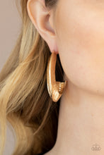 Load image into Gallery viewer, I Double FLARE You | Paparazzi Gold Earrings - BlingbyAshleyNicole