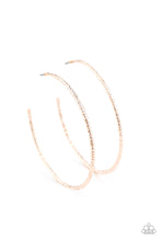 Load image into Gallery viewer, Inclined to Entwine | Paparazzi Rose Gold Hoop Earring - BlingbyAshleyNicole