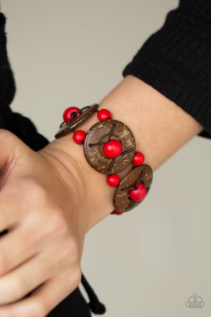 Island Adventure | Paparazzi Red Bracelet - BlingbyAshleyNicole