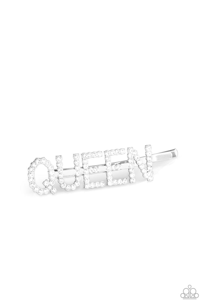 Its a Hair Up Kind of Day - Paparazzi White Hair Clip - BlingbyAshleyNicole