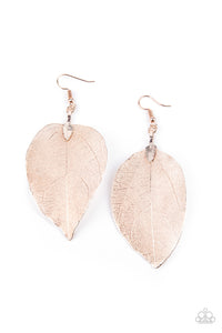 Leafy Legacy | Paparazzi Rose Gold Earrings - BlingbyAshleyNicole