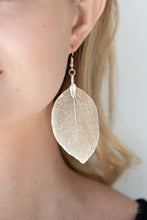 Load image into Gallery viewer, Leafy Legacy | Paparazzi Rose Gold Earrings - BlingbyAshleyNicole