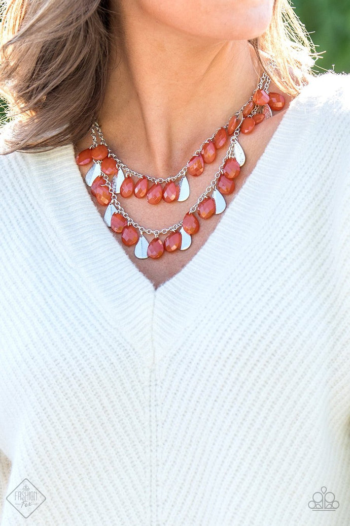 Life of the FIESTA - Orange Necklace - BlingbyAshleyNicole