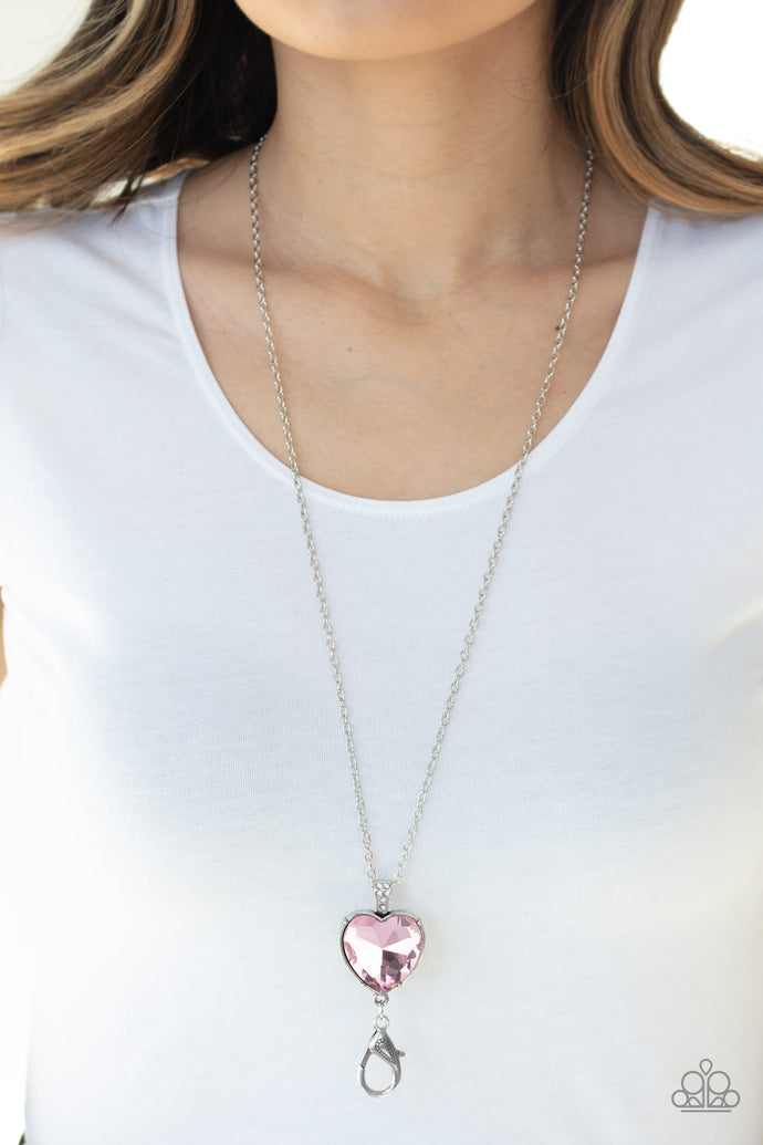 Lovely Luminosity - Paparazzi Pink Necklace/Lanyard - BlingbyAshleyNicole