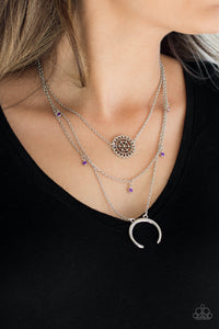 Lunar Lotus | Paparazzi Purple Necklace - BlingbyAshleyNicole