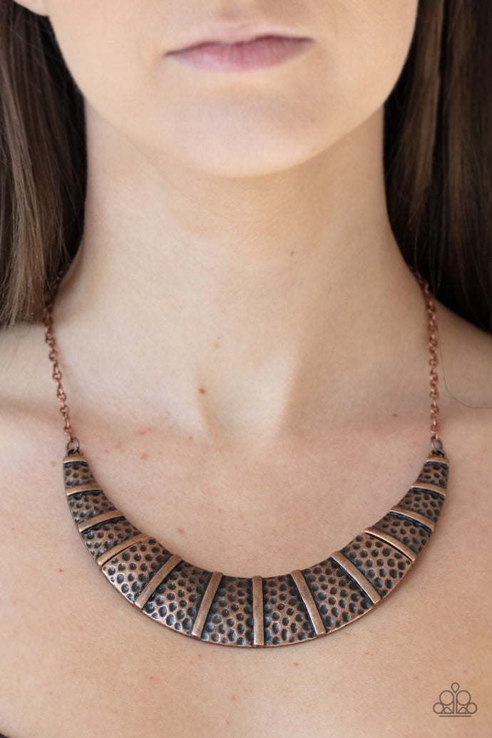Metallic Mechanics - Paparazzi Copper Necklace - BlingbyAshleyNicole