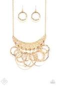 Load image into Gallery viewer, Metro Eclipse - Paparazzi Gold Necklace - BlingbyAshleyNicole