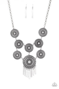 Modern Medalist - Paparazzi Silver Necklace - BlingbyAshleyNicole