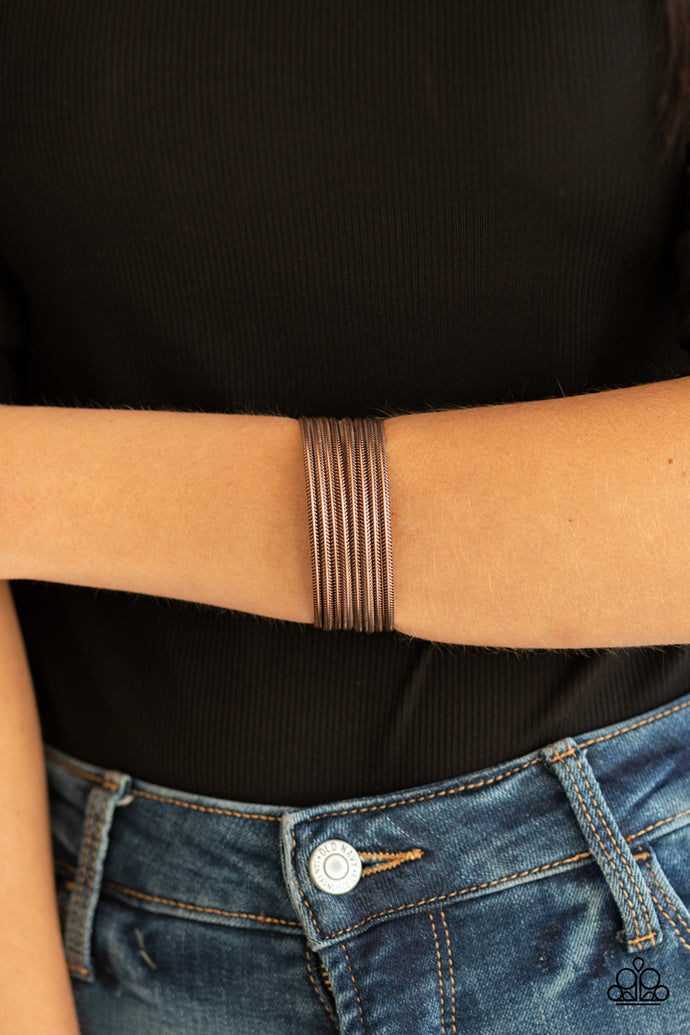 Now Watch Me Stack | Paparazzi Copper Bracelet - BlingbyAshleyNicole
