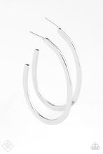 Load image into Gallery viewer, Above The Curve - Silver Hoop Earring - BlingbyAshleyNicole