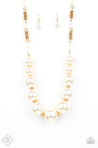 Pearly Prosperity - Paparazzi Gold Necklace - BlingbyAshleyNicole
