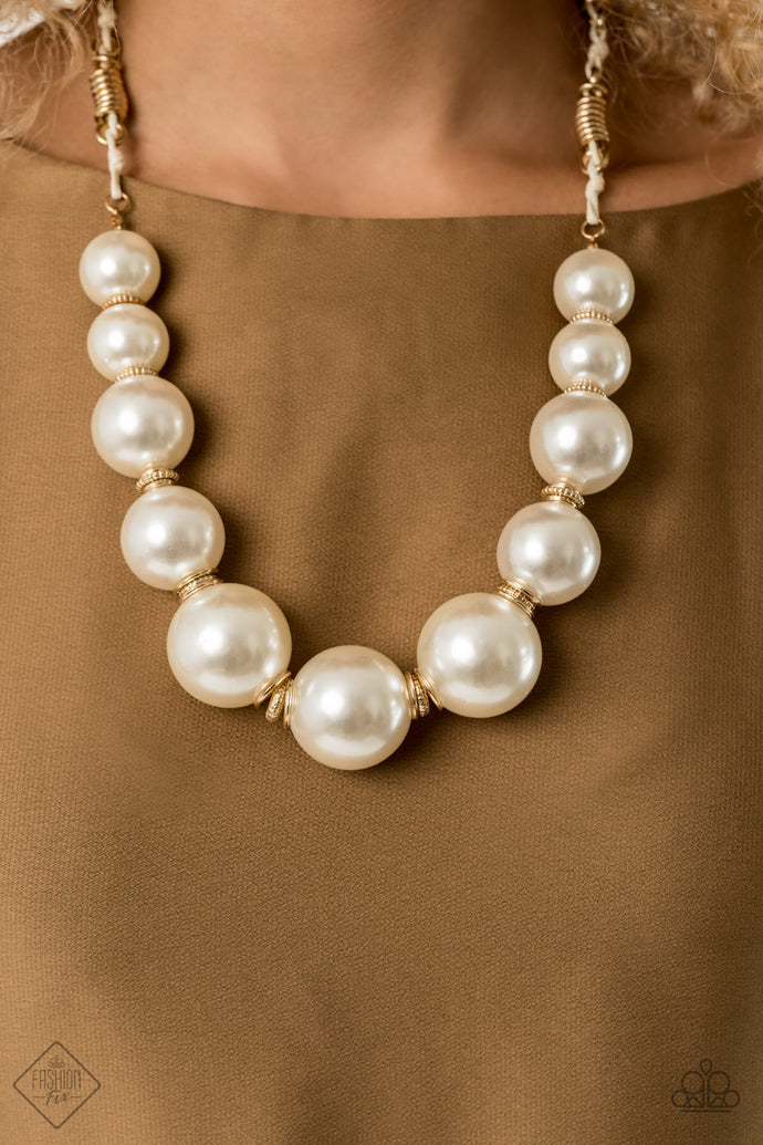Pearly Prosperity - Paparazzi Gold Necklace - BlingbyAshleyNicole