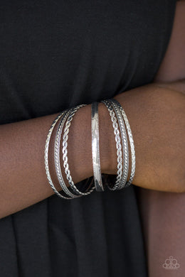 Rattle and Roll | Paparazzi Silver Bracelets - BlingbyAshleyNicole