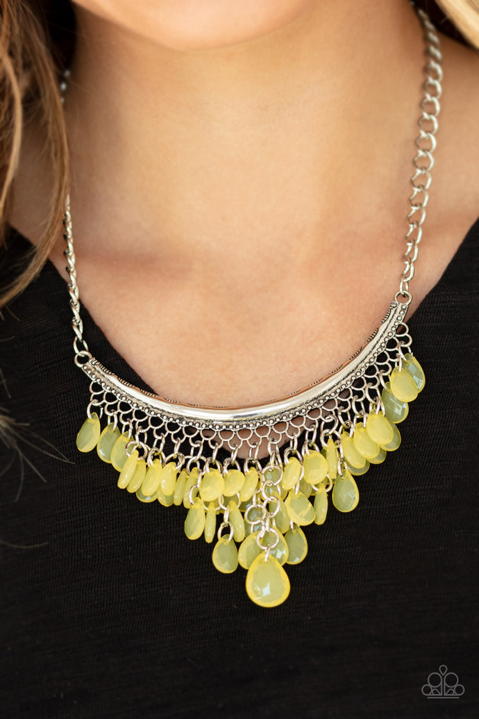 Rio Rainfall - Paparazzi Yellow Necklace - BlingbyAshleyNicole