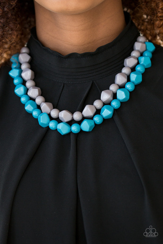 Rio Rhythm - Blue Necklace - BlingbyAshleyNicole
