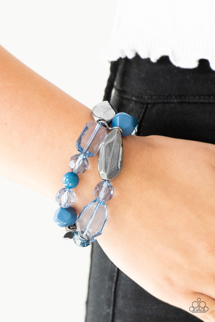 Rockin Rock Candy | Paparazzi Blue Bracelet - BlingbyAshleyNicole